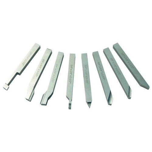 TTC 8 Piece High Speed Steel Lathe Tool Set - Overall Length : 2-1/2