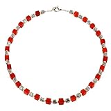 EXP Handmade Carnelian Agate & Silver Necklace