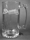MLB Atlanta Braves Laser Etched 27oz Glass Beer Mug
