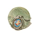 Variscite Ring 02 Wire Wrapped Cherub Angel Butterfly Green Stone Silver Crystal Healing Rock Natural Big Size 6