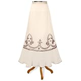 Paisley Applique Ruffle Hem Skirt (Petite, Tall & Misses Sizes XS-3X)
