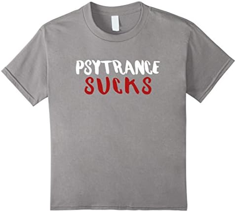 Kids Psytrance Suck raver shirt 4 Slate