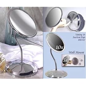 Zadro FG50 Double Vision Vanity and Suction Cup Mirror 5x/10x Magnification