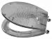 Electronics : puregadgets the misty grey faux glass bathroom wc luxury toilet seat jh915blk