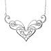 Sterling Silver Celtic Double Heart Knot Necklace, 18