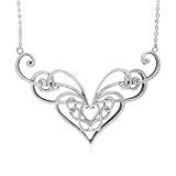 Sterling Silver Celtic Double Heart Knot Necklace, 18