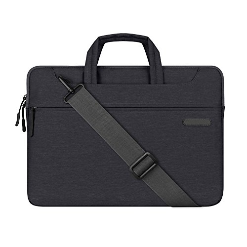 Upinva 13 Inch Laptop Case Bag Plush Water-Resistant Shock-Resistant Sleeve Case for Laptop/ Ultrabook/ Netbook/ MacBook 3D Cutting Design Fits Business Trip for Unisex (Black)