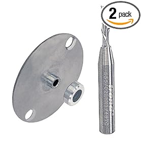 Trend INLAY KIT A Carbide Spiral Bit and Bushing Kit for Inlay Templates by Trend