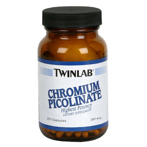Twinlab Chromium Picolinate 200mcg, 200 Capsules (Pack of 2)