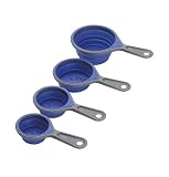 Chefn SleekStor 4-Piece Collapsible Measuring Cup Set, Huckleberry
