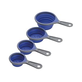 Chef'n SleekStor 4-Piece Collapsible Measuring Cup Set, Huckleberry