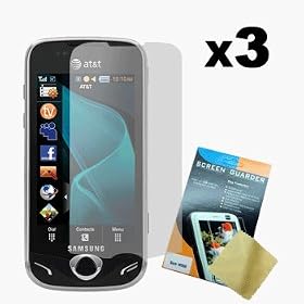 Three LCD Screen Guards / Protectors for Samsung Mythic SGH-A897