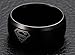 Tanyoyo Jewelry 8mm Titanium Rings Stainless Steel for Mens Rings S Shield Black