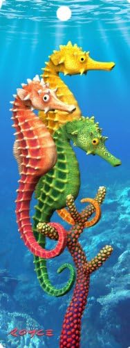 Seahorses, 3-D Bookmark with Tassel