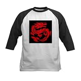 Artsmith, Inc. Kids Baseball Jersey Tribal Red Dragon