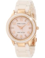 Anne Klein Womens 10/9344RGLP Ceramic Rose-Tone and Light Pink Ceramic Watch