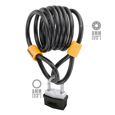Childrens Toyshop  Sporting Goods : OnGuard 5033 Doberman Key Coil Cable Lock (185cm x 8cm)