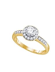 0.67CT DIAMOND 0.40CT CENTER ROUND BRIDAL RING