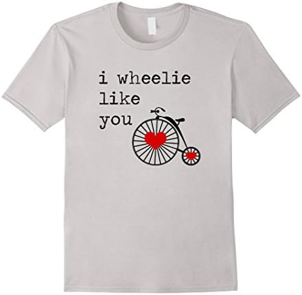 Men's Wheelie Like You Unicycle T-Shirt Medium Silver
