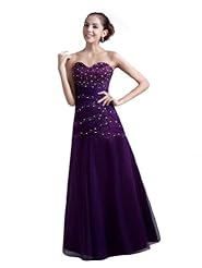 Beaded Pleated Lace-Up Satin/Tulle Sweetheart Floor Length  Dress