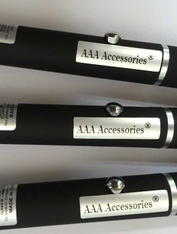 AAA Accessories®3 Color Units Beam 3PCS of Single Light Flashlight Laser 532nm Light 5MW Without AAA Batteries Single Light AAA Beam 5MW(Only AAA accessories Sell It,Others Seller Are Fake)