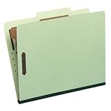 S J Paper S60951 S J Paper 1-1/2 Expansion Classification Folder, Ltr, 4-Section, Green, 20/Box