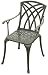 Outdoor Living : Denewood CFC005P Versailles Green Cast Aluminum Chair with arms, Set of 2