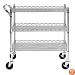 Seville Classics SHE18304 18-Inch by 34-Inch by 33-1/2-Inch Industrial All-Purpose Utility Cart, Chrome