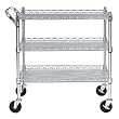 Seville Classics SHE18304 18-Inch by 34-Inch by 33-1/2-Inch Industrial All-Purpose Utility Cart, Chrome