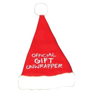 official gift unwrapper dog christmas hat