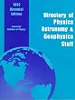 Directory of Physics Astronomy & Geophysics Staff 1997