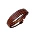 cored Lederarmband wrap 100cm Braun g20-braun