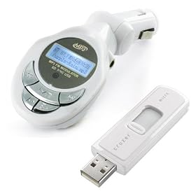 In-Car MP3 Player & Wireless FM Radio Transmitter for USB Flash Drive & SD Card with 12V Lighter Plug (MP3FM4) & Bonus SanDisk Cruzer Micro U3 4GB USB 2.0 Flash Drive with Retractable USB Connector (SDCZ64096)