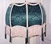 Victorian Style Dp. Green Floral Fringed Floor Lampshade