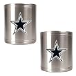 Dallas Cowboys 2pc Stainless Steel Can Holder Set- Primary Logo NFL Football