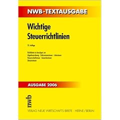 Wichtige Steuerrichtlinien (NWB-Textausgaben) (Broschiert)