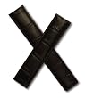 WSW Black Alligator-style leather watchband to fit TAG Heuer Monza models from WSW
