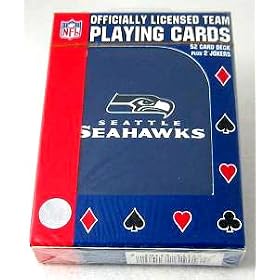 SEATTLE SEAHAWKS LOGO PLAYING CARDS NFL POKER DECK