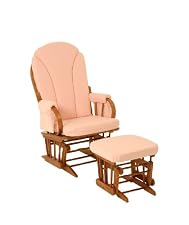 Dutailier BabyGlide Terri Glider Rocker Chair and footstool - Spice Pale Pink