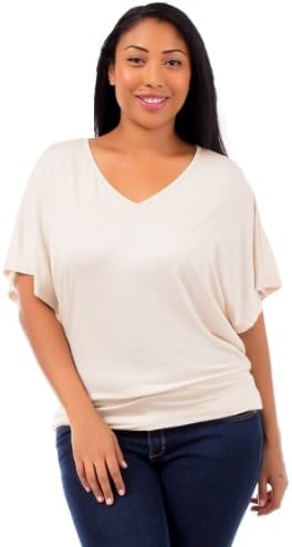 Haute 18 Solid Plus Size V-Neck Top
