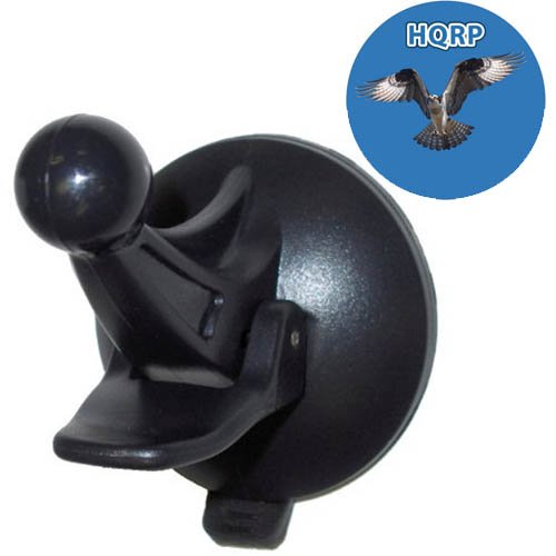 HQRP Universal Car Windshield Cradle Suction Cup Mount / Holder compatible with Garmin Nuvi 200, 205, 250, 255, 260, 265, 270, 275T, 300, 310, 350, 360, 370, 465, 600, 610, 650, 660, 670, 680, 700, 710, 750, 1300, 1350, 1450, 1490, 1490T, 1690 GPS + Coaster