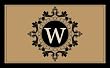 Imperial Monogram Coir Mat - W Imperial Monogram Coir Mat - W