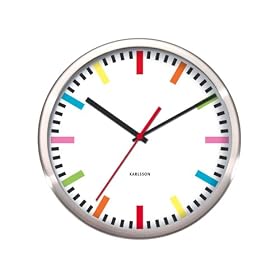 Karlsson Wall Clock Rainbow Steel White