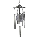 WindLights Solar Wind Chime- Pewter Finish