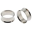 Stainless Steel Double Flare Plug with Lip - 1" (25 mm) - Sold as a Pair