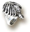 Gem Cage - Alchemy Gothic Pewter Ring