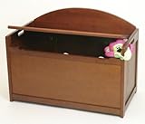 Child's Wooden Toy Box Chest - Cherry