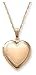 14k Yellow Gold Filled Engraved Heart Locket, 18