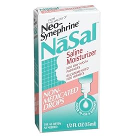 Nasal Moisturizer Drops, Non-Medicated Saline Moisturizer,  .5 Ounces