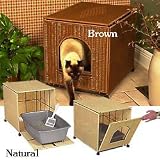 Pet Supplies : Decorative Litter Pan Cover( Litter Pan Cover Large Brown )